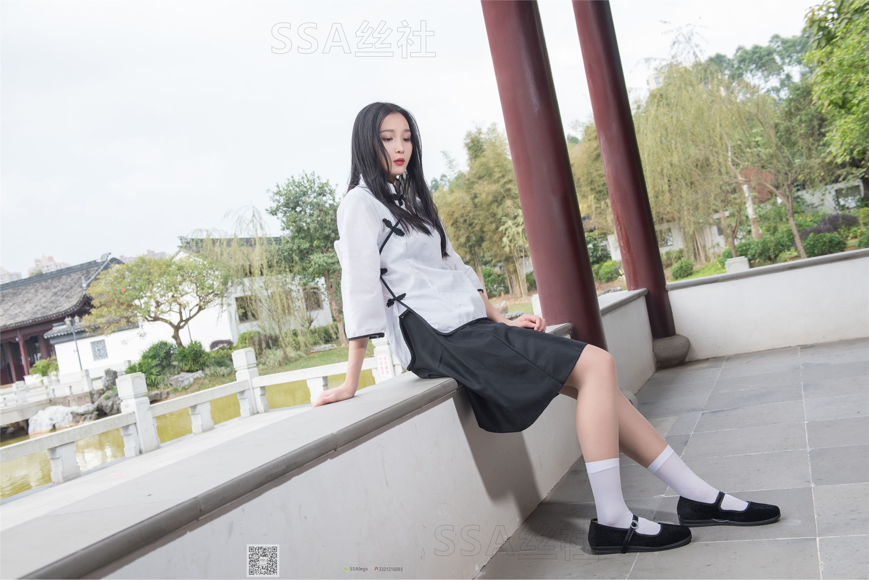 SSA silk club super clear photo NO.068 Junjun Republic of China learning sister shredded meat white socks